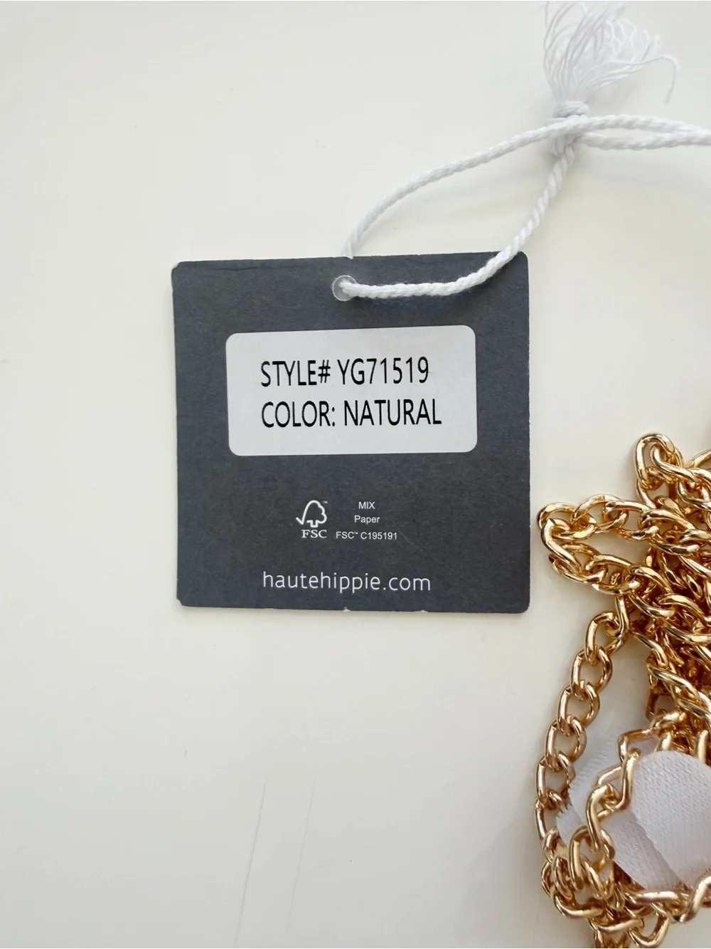 NWT Haute Hippie Woven Chain Strap Clutch